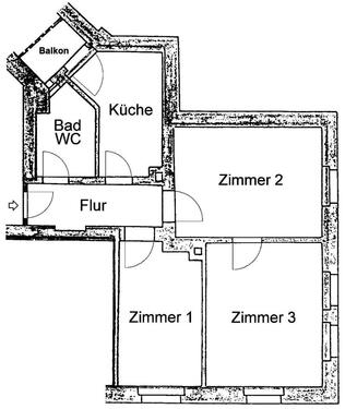 Foto - Etagenwohnung zur Miete in Nürnberg