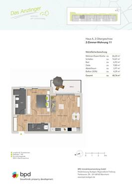 Foto - Elegante 2,5 Zimmer Wohnung mit großem Balkon & TG-Stellplatz