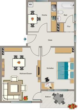 Foto - 2.5 Zimmer Etagenwohnung zur Miete in Dortmund
