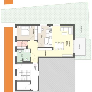 Foto - Erdgeschoßwohnung in Aschaffenburg zur Miete