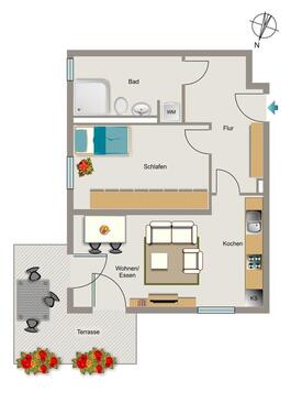 Foto - 2 Zimmer Erdgeschoßwohnung zur Miete in Bochum