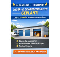 Lager- Gewerbeflächen ab ca. 50 m² in Hirschaid geplant