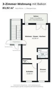 Foto - 3 Zimmer Etagenwohnung zum Kaufen in Langgöns