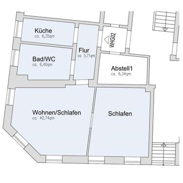 Foto - 2 Raum Wohnung in Döbeln - 300,00 EUR Kaltmiete,