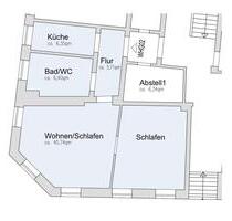 2 Raum Wohnung in Döbeln - 300,00 EUR Kaltmiete, in Döbeln (PLZ: 04720)