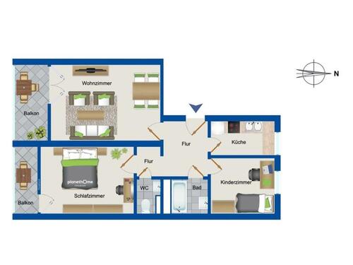 Foto - Eigentumswohunung - 260.000,00&nbsp;EUR Kaufpreis, ca.&nbsp; 71,00&nbsp;m&sup2;