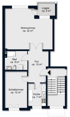 Foto - 2 Zimmer Etagenwohnung zur Miete in Uetersen