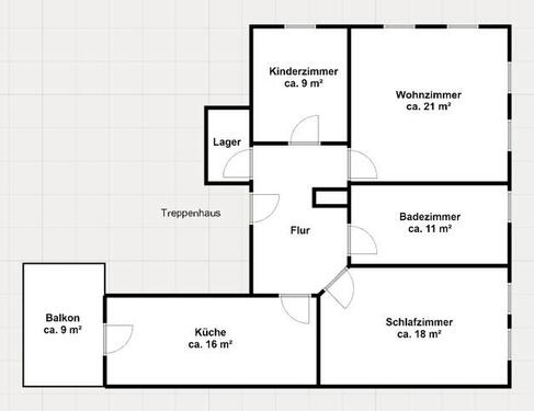 Foto - Tolle, moderne 3-Raumwohnung mit großem Balkon und schicken Bad