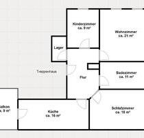 Tolle, moderne 3-Raumwohnung mit großem Balkon und schicken Bad - Burgstädt
