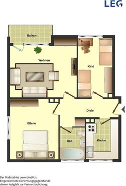 Foto - 3 Zimmer Erdgeschoßwohnung zur Miete in Ahlen