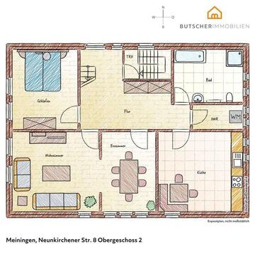 Foto - Etagenwohnung in Meiningen zur Miete