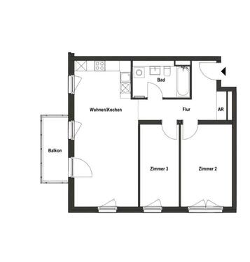 Foto - 3 Zimmer Neubau Wohnung ab 15.0601.07.26