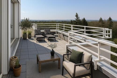 Foto - 2 Zimmer Wohnung zu vermieten - kernsaniert, Ausblick, Terasse