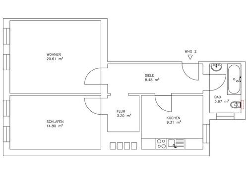 Foto - 2-Zimmer-Wohnung im Zentrum von Wallersdorf, Top Lage