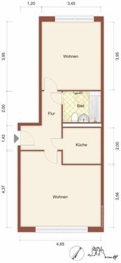 Foto - 2 Zimmer Etagenwohnung zur Miete in Prenzlau