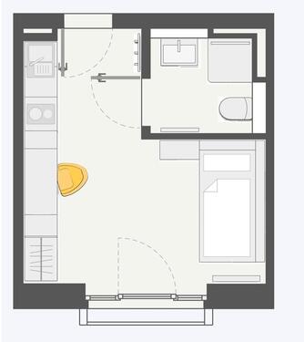 Foto - 1 Zimmer Etagenwohnung in Darmstadt