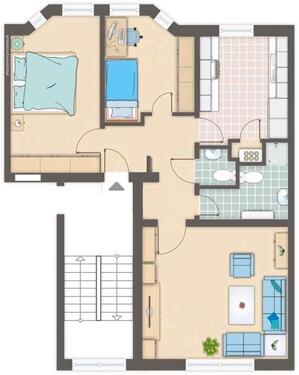 Foto - 3-Zimmer Wohnung, 68 m², Leverkusen Wiesdorf