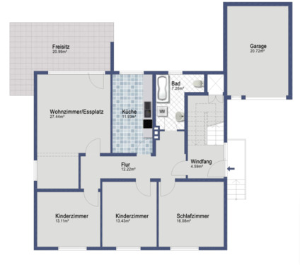 Foto - Super geschnittene 4-Zimmer-Wohnung in Kleinkrotzenburg