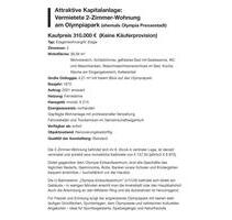 Vermietete 2-Zimmerwohnung als Kapitalanlage - München Moosach