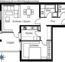 Attraktive 2-Zimmer-Wohnung mit großem Balkon und Tiefgarage - Essen Stadtbezirk IX