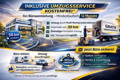 Foto - Büro mieten Hannover - Kostenfreier Umzugsservice 50km Entfernung