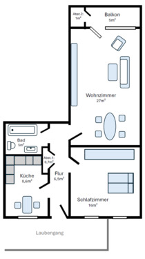 Foto - Attraktives 2-Zimmer-Apartment mit Balkon und Keller