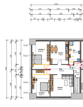 Foto - 3-ZKB Dachgeschoss -Wohnung im Erstbezug nach Renovierung