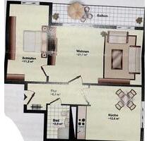 2 - Raumwohnung mit Balkon - 525,00 EUR Kaltmiete, ca.  57,00 m² in Vetschau/Spreewald (PLZ: 03226)