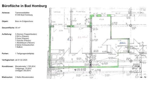 Foto - Gewerbeeinheit Bürofläche zu vermieten - Innenstadt, 3 Zimmer