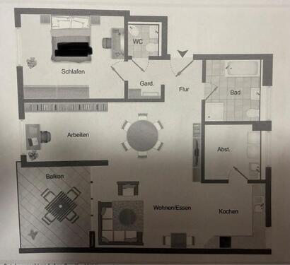 Foto - Renovierte 2,5-Zimmer-Wohnung mit großem Balkon und Stellplatz