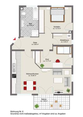 Foto - 3 Zimmer Etagenwohnung zur Miete in Fürstenstein