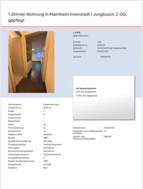 Foto - 1 Zimmer Wohnung in Mannheim Innenstadt Jungbusch
