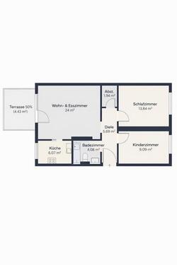 Foto - Moderne 3-Zimmer Wohnung - 900,00&nbsp;EUR Kaltmiete, ca.&nbsp; 70,00&nbsp;m&sup2;