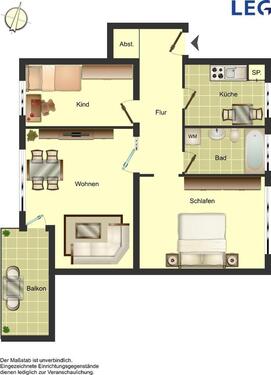 Foto - 3 Zimmer Etagenwohnung zur Miete in Osnabrück