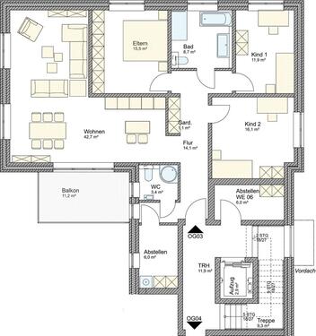 Foto - 4 Zimmer Erdgeschoßwohnung zur Miete in Wedemark