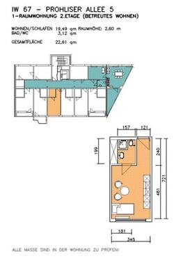 Foto - 1 Zimmer Etagenwohnung zur Miete in Dresden