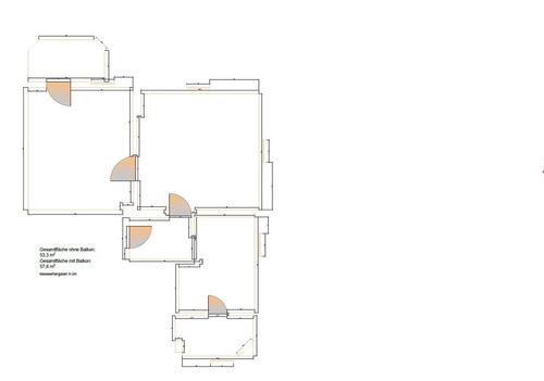Foto - 2-Raum-Wohnung - 702,00&nbsp;EUR Kaltmiete, ca.&nbsp; 54,00&nbsp;m&sup2;