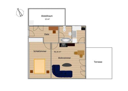 Foto - Schöne ruhige 2-Zi-DG-Wohnung in 78112 St. Georgen zu vermieten!