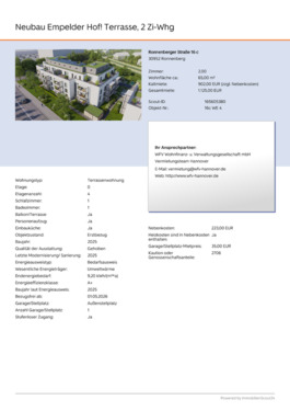 Foto - Neubau Empelder Hof! Terrasse, 2 Zi-Whg