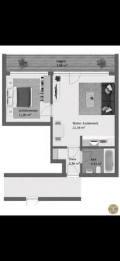 Foto - Zwei-Zimmer-Wohnung in Neuss Hammfeld- Görlitzer Straße