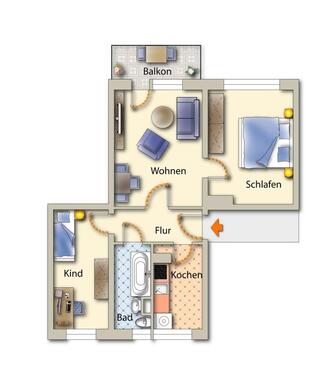 Foto - Etagenwohnung zur Miete in Freiberg