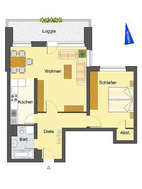 Foto - 2 Zimmer Erdgeschoßwohnung zur Miete in Essen