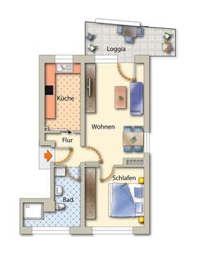 Foto - Etagenwohnung zur Miete in Freiberg