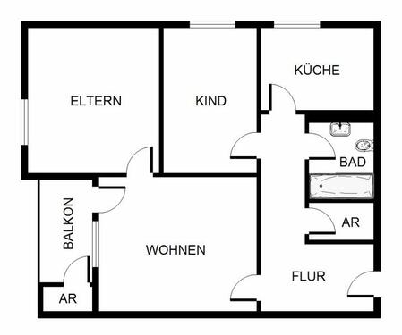 Foto - 3.5 Zimmer Etagenwohnung in Dortmund