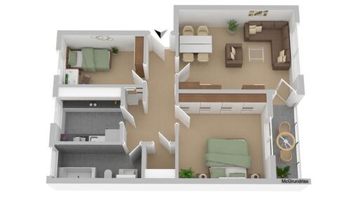 Foto - Lichtdurchflutete 3-Zimmer-Wohnung mit Balkon