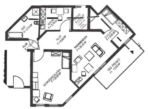 Foto - 3 Zimmer Erdgeschoßwohnung zur Miete in Recklinghausen