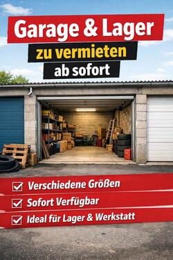 Foto - Garage & LagerWerkstatt zu vermieten – ab sofort verfügbar