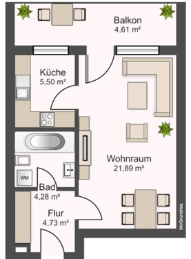 Foto - 1 Zimmer Etagenwohnung zum Kaufen in Brüggen