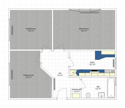 Foto - Gepflegte & großzügige 3-Zimmer-Wohnung mit Balkon u. Stellplatz