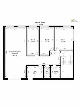 Foto - 4 Zimmer Dachgeschoßwohnung zur Miete in Ketsch